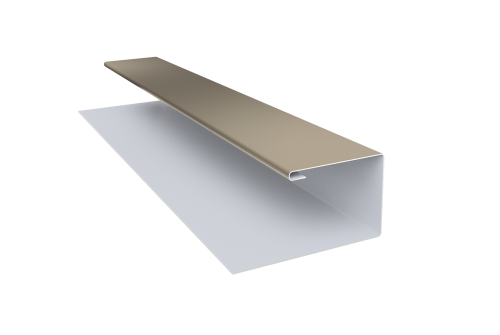 Планка П-образная Экобрус Grand Line 0,45 PE с пленкой RAL 1015 светлая слоновая кость (3м)