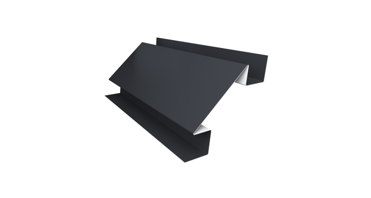 Планка угла внутреннего сложного Экобрус Grand Line 0,5 Drap TX RAL 7024 мокрый асфальт (3м)