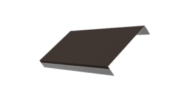 Ламель обратная 125 забора жалюзи Texas 0.5 Velur X с пленкой RR 32 темно-коричневый