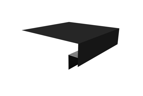 Планка околооконная сложная Экобрус Grand Line 250х50х25 0,45 Drap RAL 9005 черный (2м)