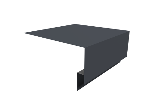 Планка околооконная сложная Экобрус Grand Line 250х75х25 0,5 Satin Matt RAL 7024 мокрый асфальт (2м)