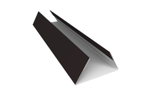 Планка стыковочная составная нижняя 0,45 Drap RAL 9005 черный (3м)