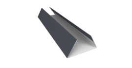 Планка стыковочная составная нижняя 0,5 Drap RAL 7024 мокрый асфальт (3м)