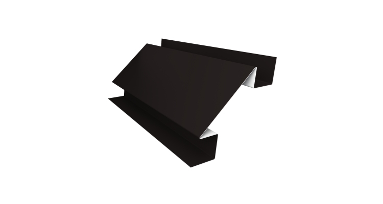 Угол внутренний сложный 75мм 0,5 Satin с пленкой RAL 9005 черный (3м)