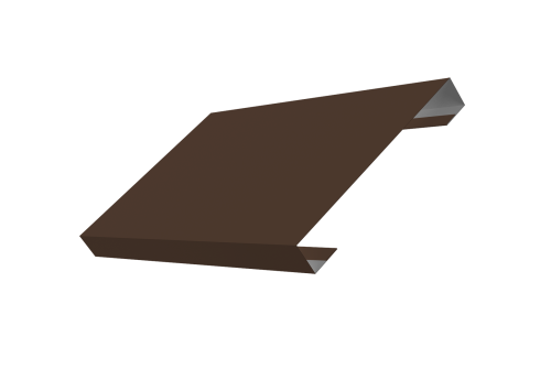 Ламель лицевая 150 забора жалюзи Texas стартовая/финишная для калиток и ворот 0.45 Drap TR с пленкой RAL 8017 шоколад