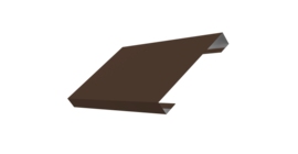 Ламель лицевая 150 забора жалюзи Texas стартовая/финишная для калиток и ворот 0,5 Satin Matt с пленкой RAL 8017 шоколад