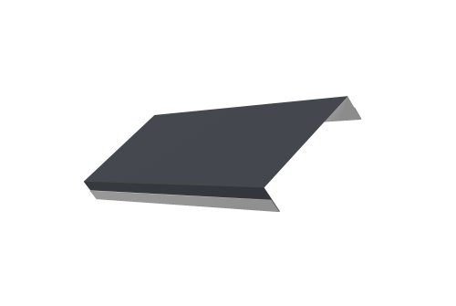 Ламель обратная 125 забора жалюзи Texas стартовая/финишная для калиток и ворот 0,5 Rooftop Бархат с пленкой RAL 7024 мокрый асфальт