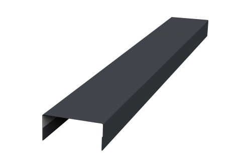 Крышка 30х15 жалюзи Texas 0,7 PE RAL 7024 мокрый асфальт (2,5м)