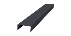 Крышка 30х15 жалюзи Texas 0,5 Rooftop Бархат RAL 7024 мокрый асфальт (2м)