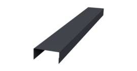 Крышка 45х20 жалюзи Texas 0,5 Satin RAL 7024 мокрый асфальт (2м)