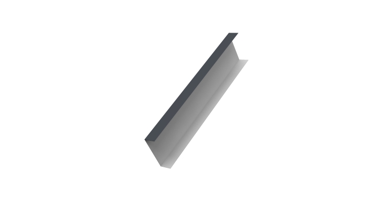 Декоративная накладка на столб универсальная 60х60 для забора жалюзи 0,5 Drap TX RAL 7024 мокрый асфальт (3м)