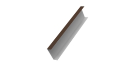 Декоративная накладка на столб универсальная 60х60 для забора жалюзи 0,5 PurPro RAL 8017 шоколад (2м)