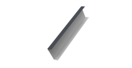 Декоративная накладка на столб универсальная 62х55 для забора жалюзи 0,5 Drap RAL 7024 мокрый асфальт (1,8м)