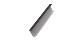 Декоративная накладка на столб универсальная 80х80 для забора жалюзи 0,45 Drap RR 32 темно-коричневый (3м)