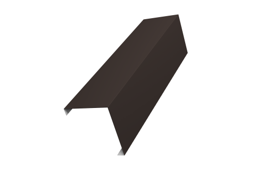 Декоративная накладка на столб универсальная угловая 60х60 для забора жалюзи 0,45 Drap TX RR 32 темно-коричневый (1,8м)