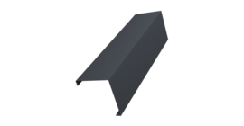 Декоративная накладка на столб универсальная угловая 62х55 для забора жалюзи 0,5 Atlas X RAL 7024 мокрый асфальт (3м)