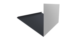 Планка примыкание верхнее к трубе фальц 0,45 Drap TR RAL 7024 мокрый асфальт (3м)