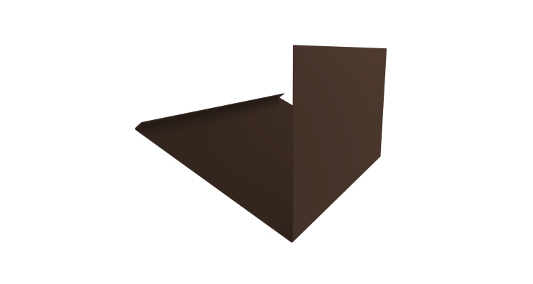 Планка примыкание верхнее к трубе фальц 0,45 Drap TwinColor RAL 8017 шоколад (3м)