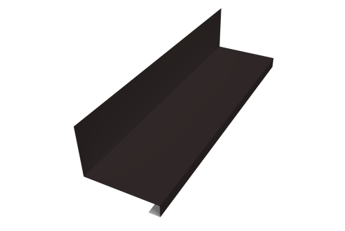 Планка примыкание нижнее к трубе фальц Grand Line 0,5 Drap TX RAL 9005 черный (2м)