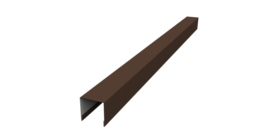 Планка вертикальная лицевая для забора жалюзи Palermo 0,45 Drap TX RAL 8017 шоколад (2,5м)