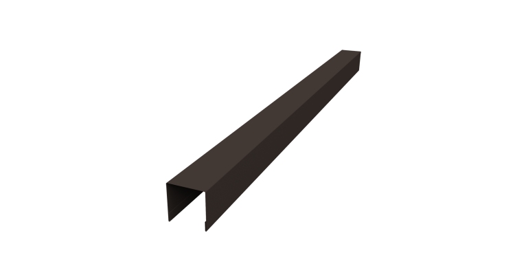 Планка вертикальная лицевая для забора жалюзи Palermo 0,5 Atlas X RR 32 темно-коричневый (3м)