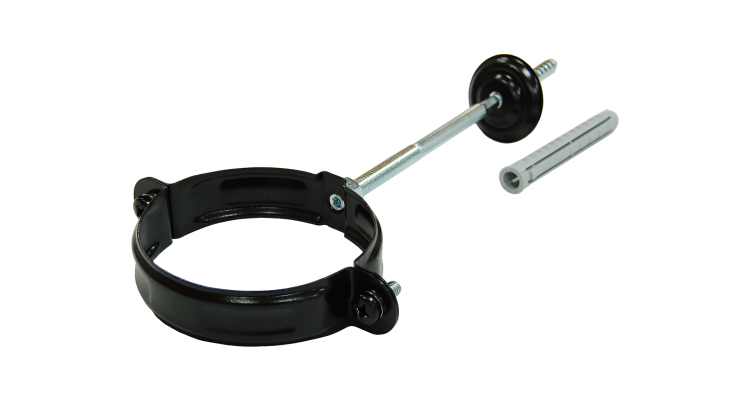 Хомут трубы GL PU 90 мм RAL 9005 черный