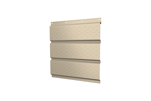 Софит металлический полная перфорация 0,45 PE с пленкой RAL 1014 слоновая кость