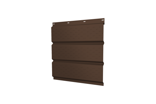 Софит металлический полная перфорация 0,45 PE с пленкой RAL 8017 шоколад