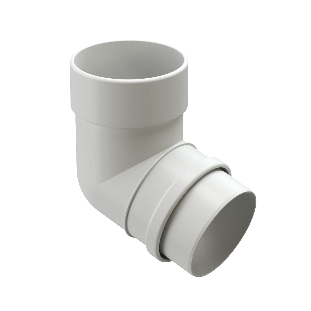 Колено 72˚ для водосточной трубы LUX, пломбир