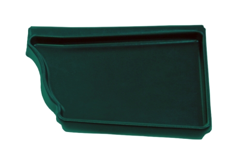 Заглушка правая Vortex 127мм RAL 6005 зеленый мох