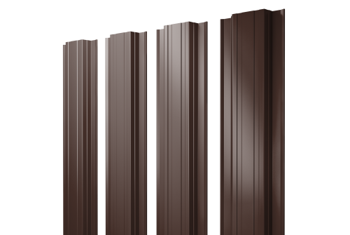 Штакетник Прямоугольный с прямым резом 0.4 PE RAL 8017 шоколад