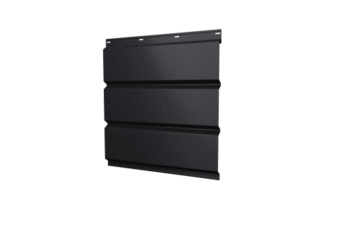 Софит металлический без перфорации 0,45 Drap с пленкой RAL 9005 черный